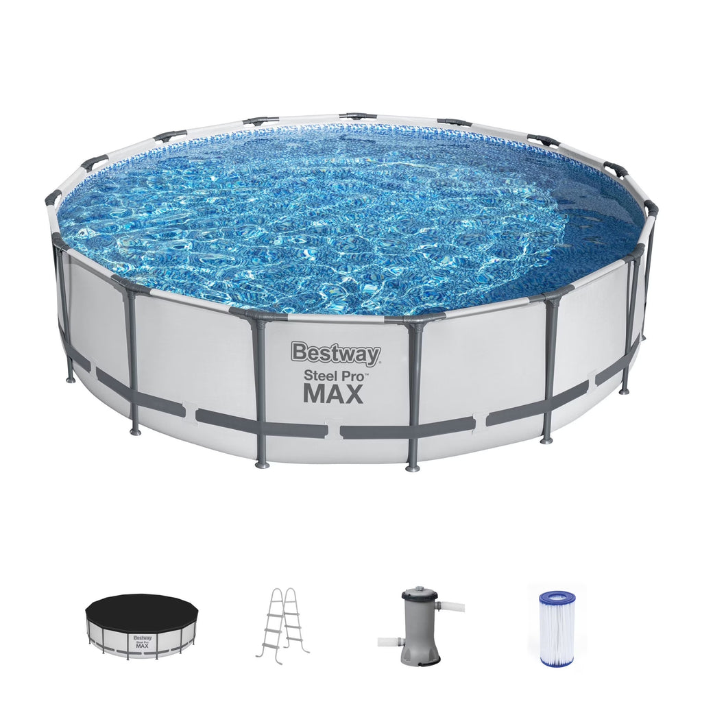Ensemble piscine hors sol ronde Bestway Steel Pro MAX 15' x 42