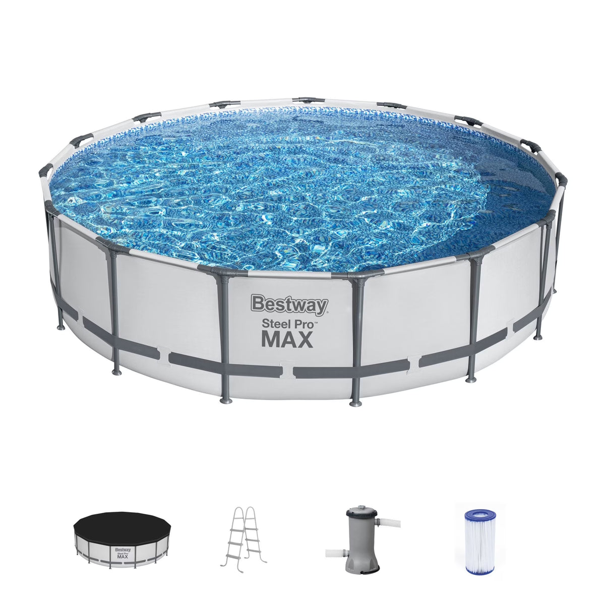 Ensemble piscine hors sol ronde Bestway Steel Pro MAX 15' x 42