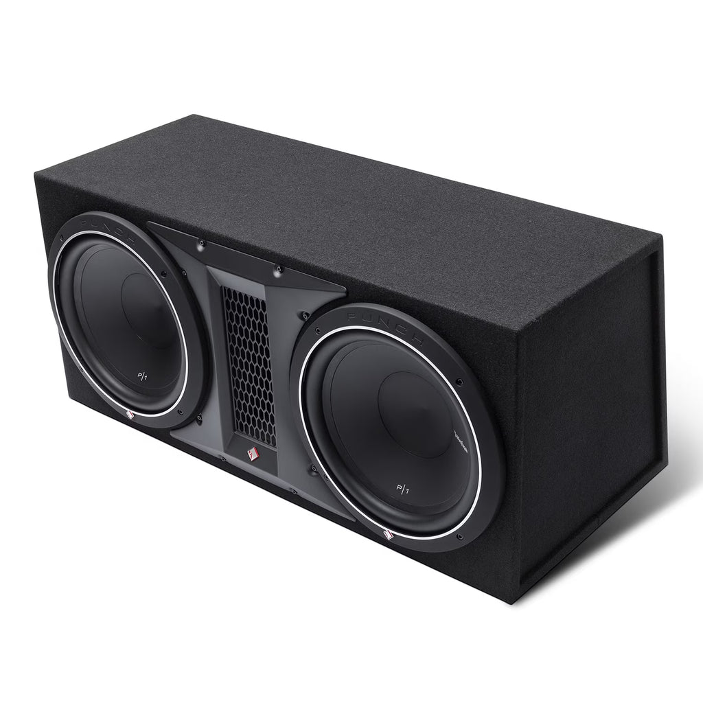 Nouvelle enceinte de caisson de basses Rockford Fosgate P1-2X12 500 watts Punch avec deux caissons P1 12 intégrés