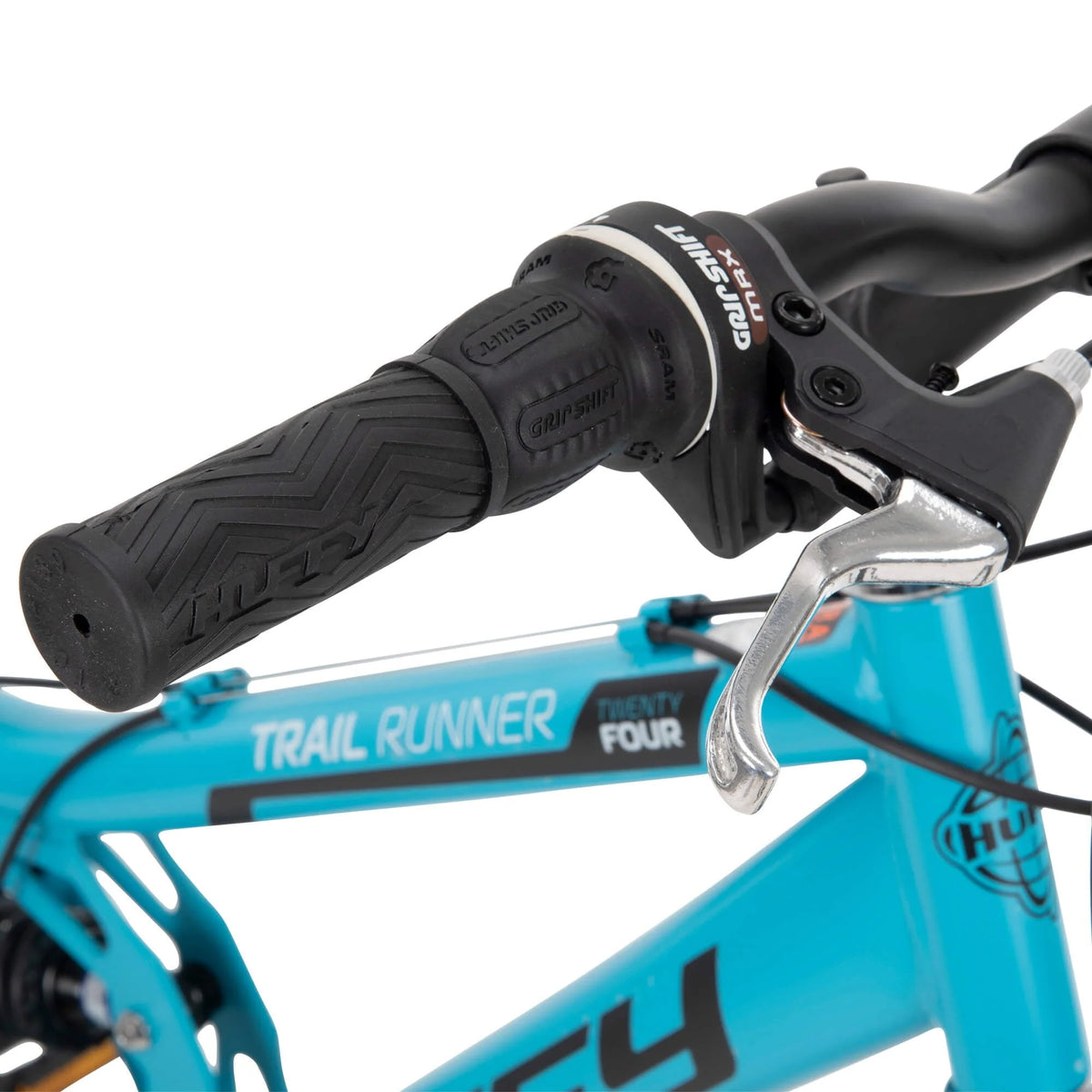 Vélos tout-terrain à suspension intégrale Huffy Trail Runner 24 pour filles, bleu sarcelle