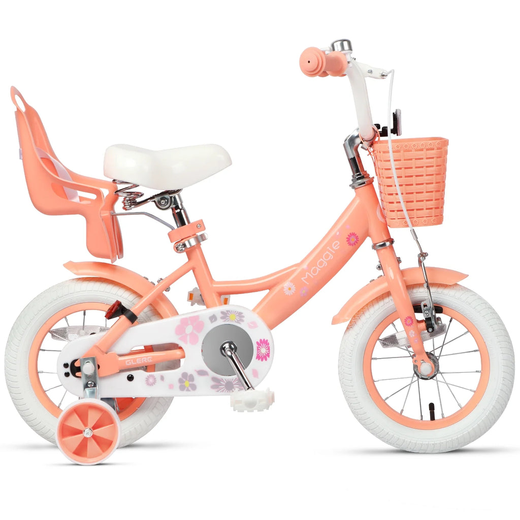 Vélo pour filles Glerc Maggie de 12 pouces pour enfants de 2 à 4 ans, Pêche