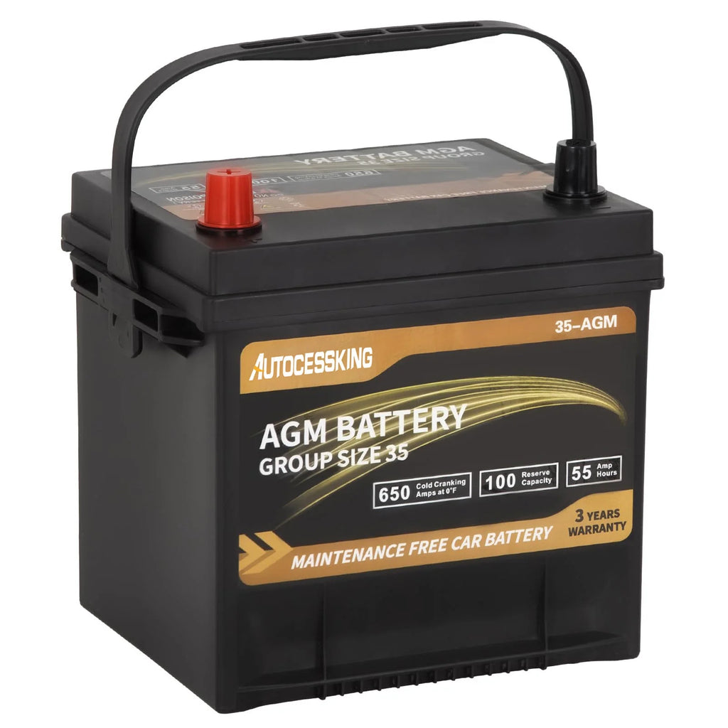 Batterie AGM Autocessking Platinum, batteries rechargeables automobiles groupe 47 pour voiture, 12V H5 680CCA 60Ah 100RC