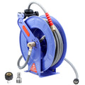 Enrouleur de tuyau automatique pour nettoyeur haute pression, 50 pi x 3/8, enrouleur robuste à double bras en acier pour tuyau de nettoyeur haute pression, 4 000 PSI