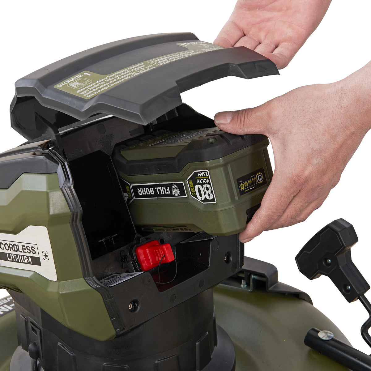 Tondeuse à gazon autotractée sans fil FULL BOAR 80V sans balais de 20 po, batterie 2,5 Ah et 1 chargeur inclus