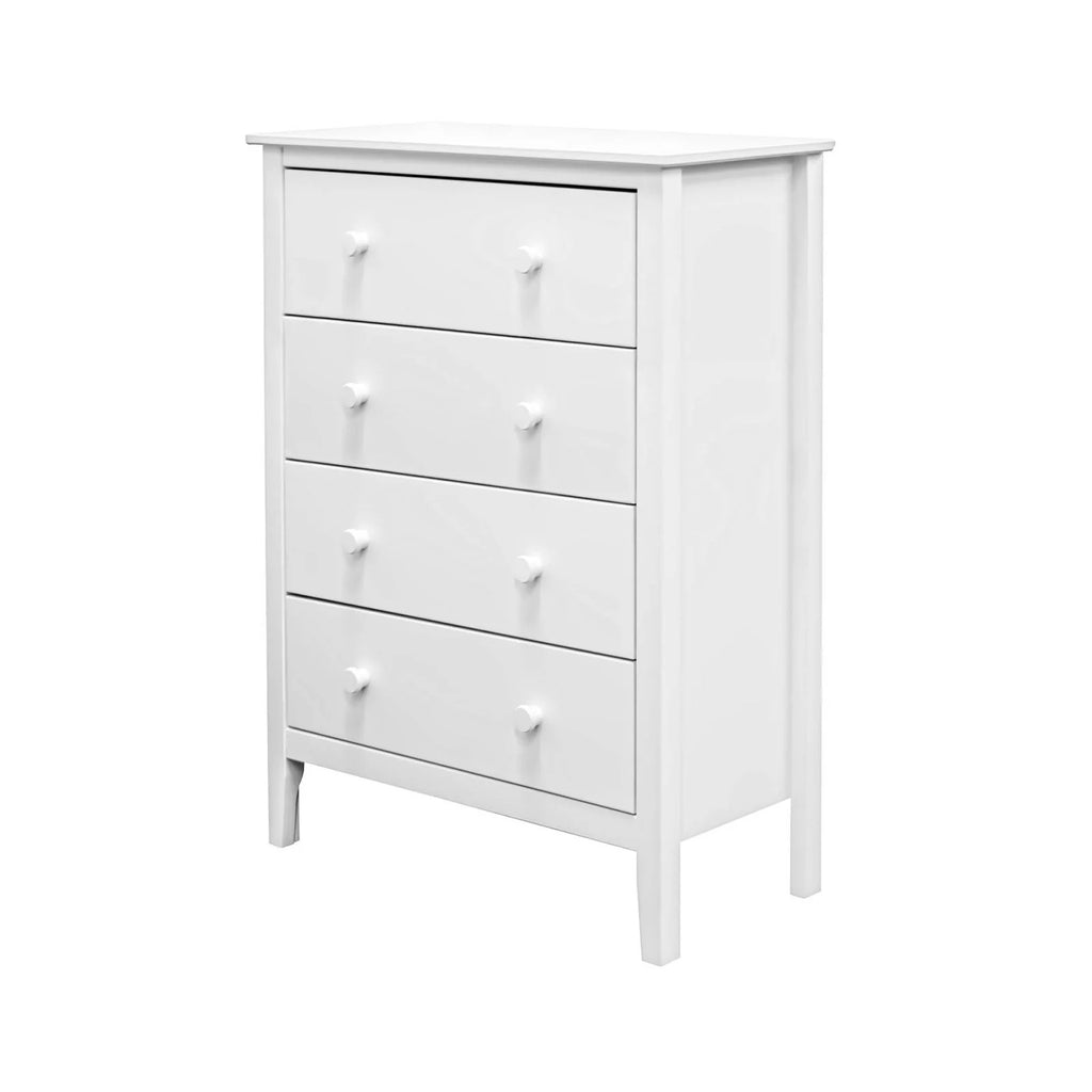 Commode Adeptus Easy Pieces en bois massif à 4 tiroirs - Blanc