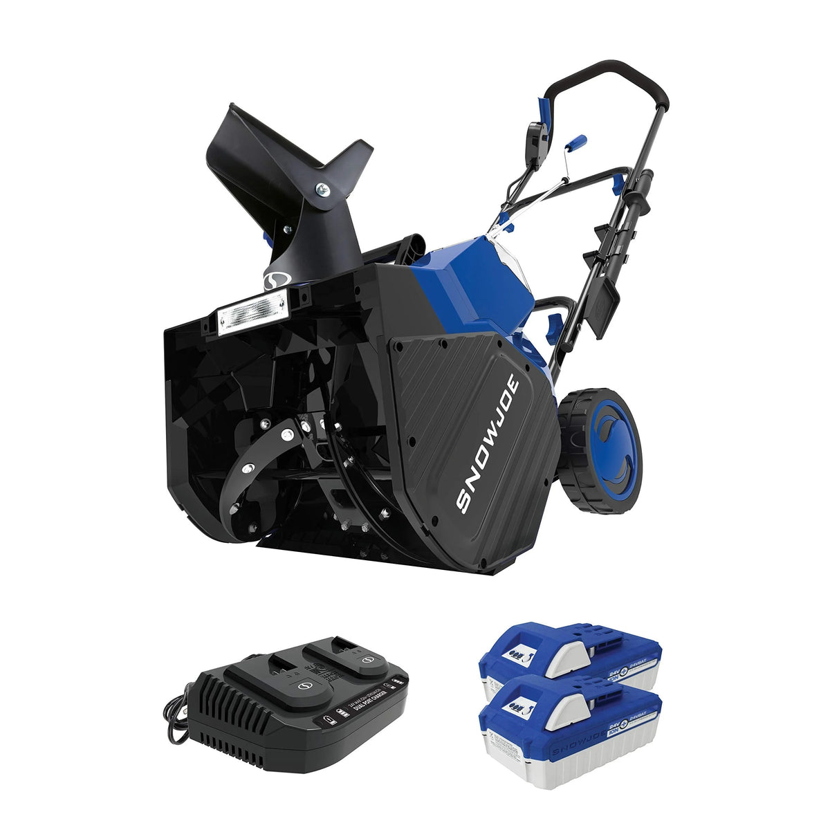 Souffleuse à neige sans fil Snow Joe 24V-X2-SB18 de 18 pouces, 48 volts, 4 Ah, remise à neuf, (2 x 4,0 Ah)