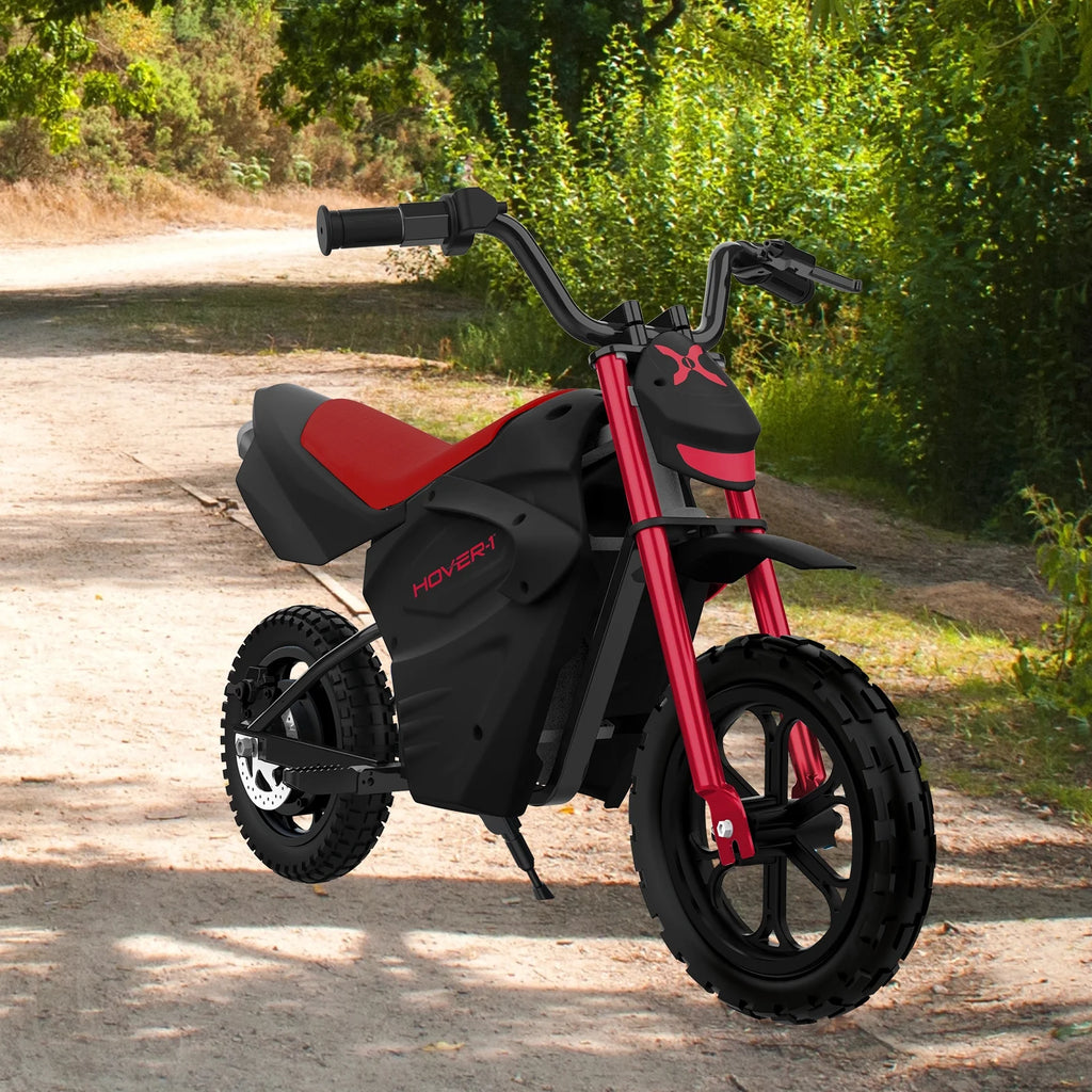 Hover-1 My First Dirt Bike for Kids - 300W Motor, 9MPH Max Speed, 9 Mile Range, 12 Off-Road Tires, 120LB Max Weight, Twist Grip Throttle & Rear Disc Brake Electric Dirt Bike for Kids Ages 5+ Years