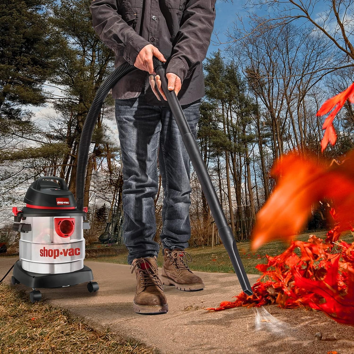 Shop-Vac 5989300, 20 litres, aspirateur électrique filaire eau et poussière 4,5 HP pour garage, argenté