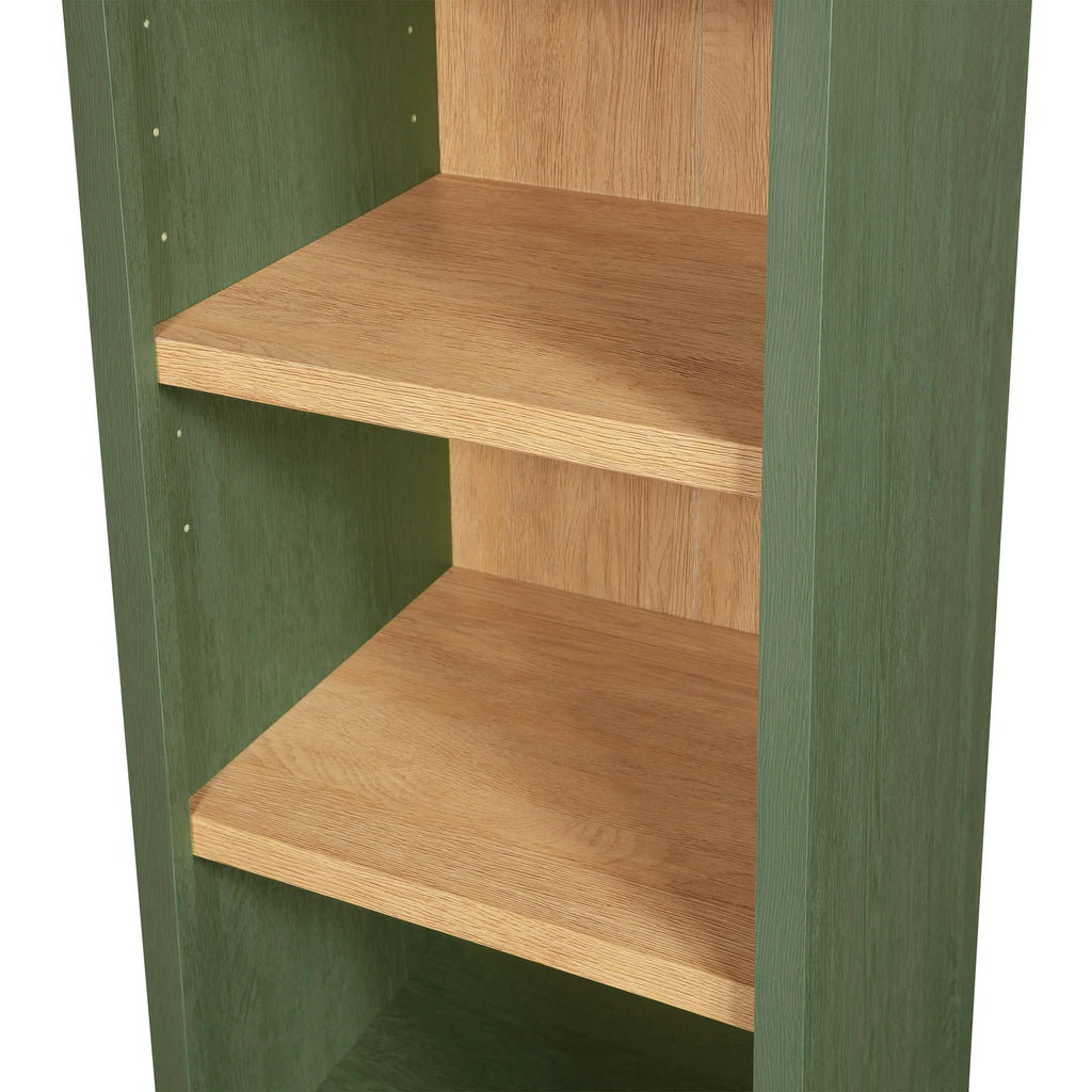 Bibliothèque étroite à arche Juliet de Better Homes & Gardens, vert profond et miel clair