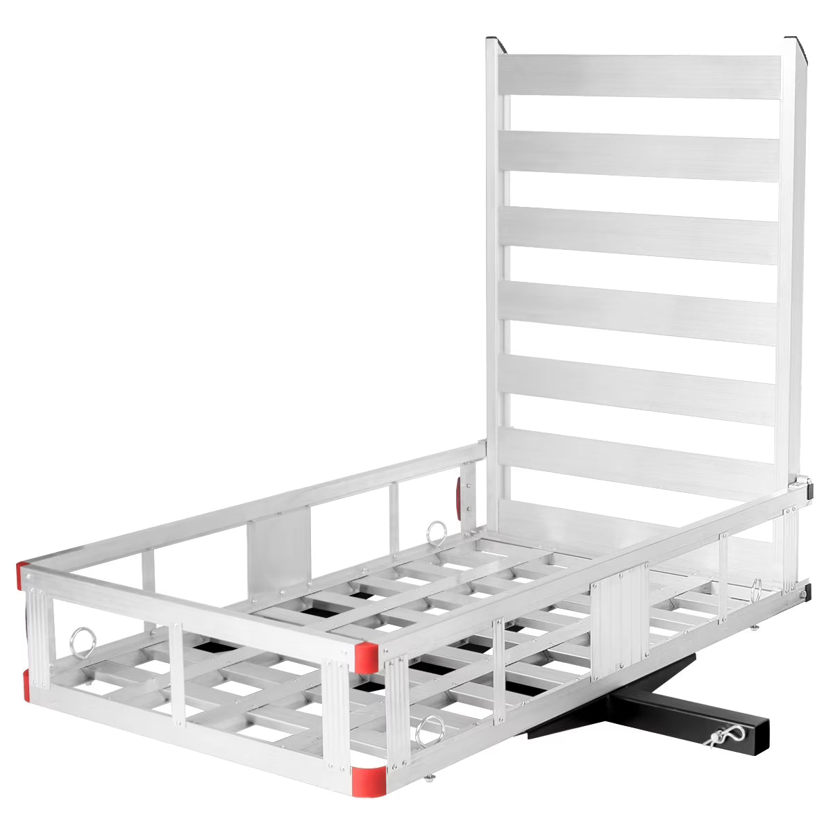 Costway Porte-bagages cargo en aluminium 52,1 cm x 74,9 cm avec rampe, porte-assistance à attelage