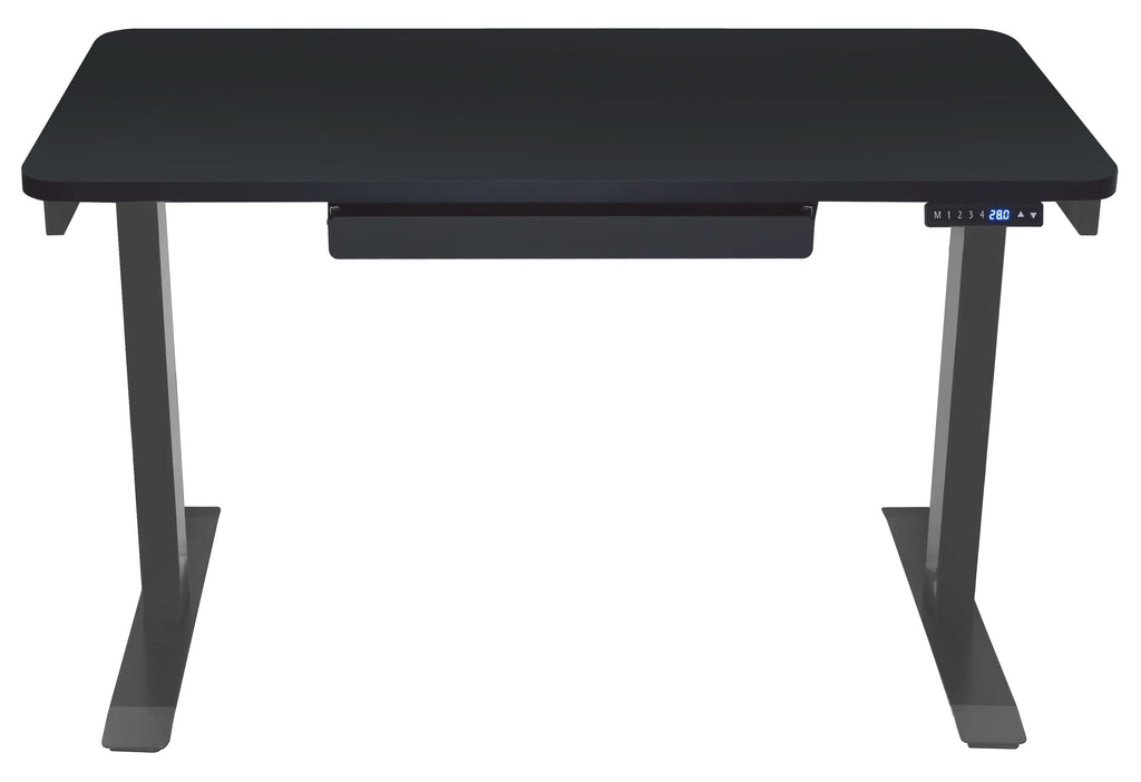 Bureau assis-debout électrique noir Motionwise, 24?x48, réglable en hauteur de 28 à 48 avec 4 hauteurs préréglées et port de charge USB, plusieurs couleurs