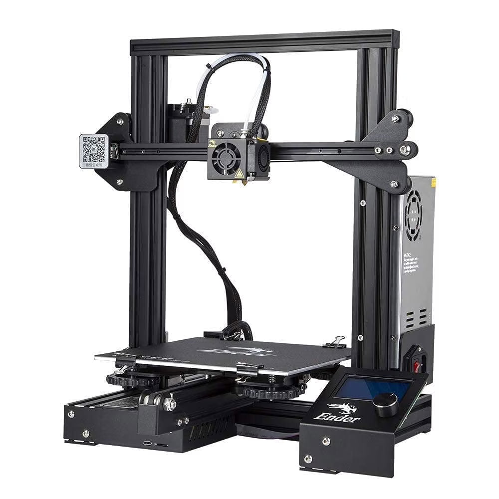 Imprimante 3D Creality Ender 3 entièrement open source avec fonction de reprise d'impression, volume d'impression 220 x 220 x 250 mm, aluminium noir