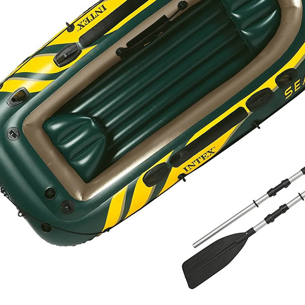 Ensemble de bateau gonflable Intex Seahawk pour 3 personnes avec rames en aluminium et pompe (Lot de 2)