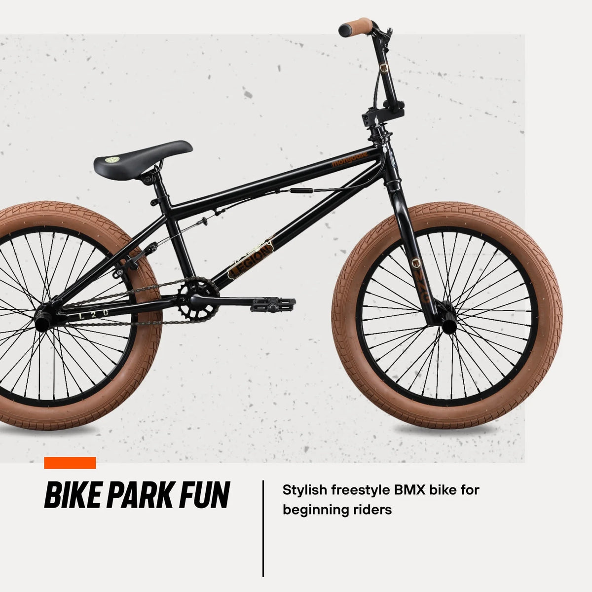 Vélo BMX Freestyle Mongoose Legion L20, Roue de 20 po, Dès 8 ans, Bleu