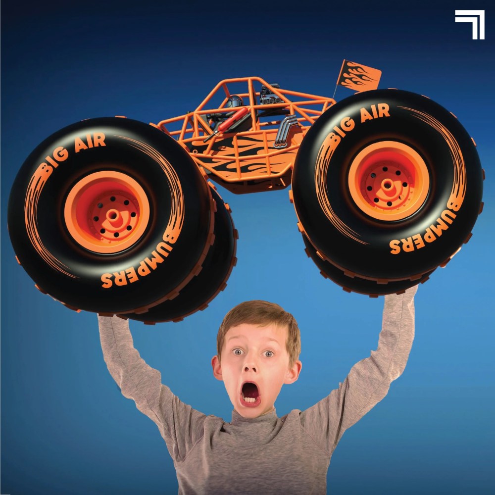 Sharper Image? 4¡Á4 Giant Crusher Camion télécommandé 4WD. Monster Truck tout-terrain à grande vitesse. Orange