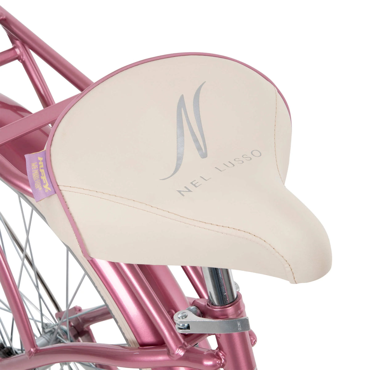 Vélo de plage cruiser Nel Lusso pour femme 26 po, taffeta rose