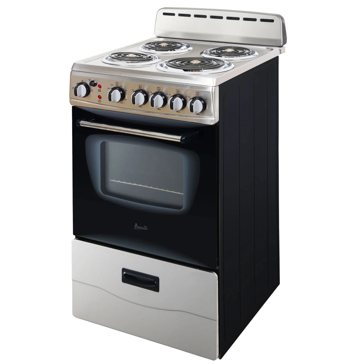 Cuisinière électrique Avanti 20 avec porte vitrée à cadre, en acier inoxydable (ERU200P3S)