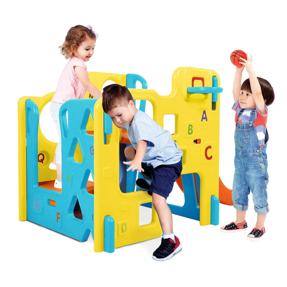 Structure de jeu d’escalade et de toboggan Grow'n up pour l’intérieur et l’extérieur, de 18 mois à 4 ans