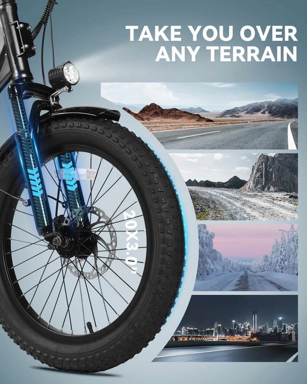 Vélo électrique Actbest pour adultes, Mars 20'' Pneu large Vélo pliant électrique avec moteur de pointe 1200W, 7 vitesses 28MPH, Batterie amovible 48V 499Wh, Potence de vélo réglable, Vélo électrique pliable UL2849 (Noir)