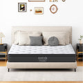 Matelas hybride King SOGES de 254 cm pour adultes, matelas en mousse à mémoire de forme, fermeté moyenne, ressorts ensachés