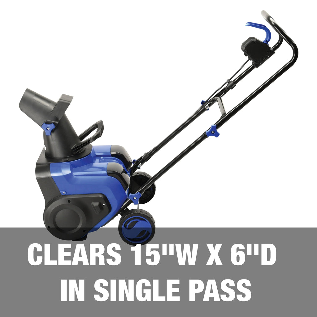 Souffleuse à neige sans fil Snow Joe 48 V de 15 pouces, moteur sans balais de 750 W, 2 batteries de 4,0 Ah et chargeur
