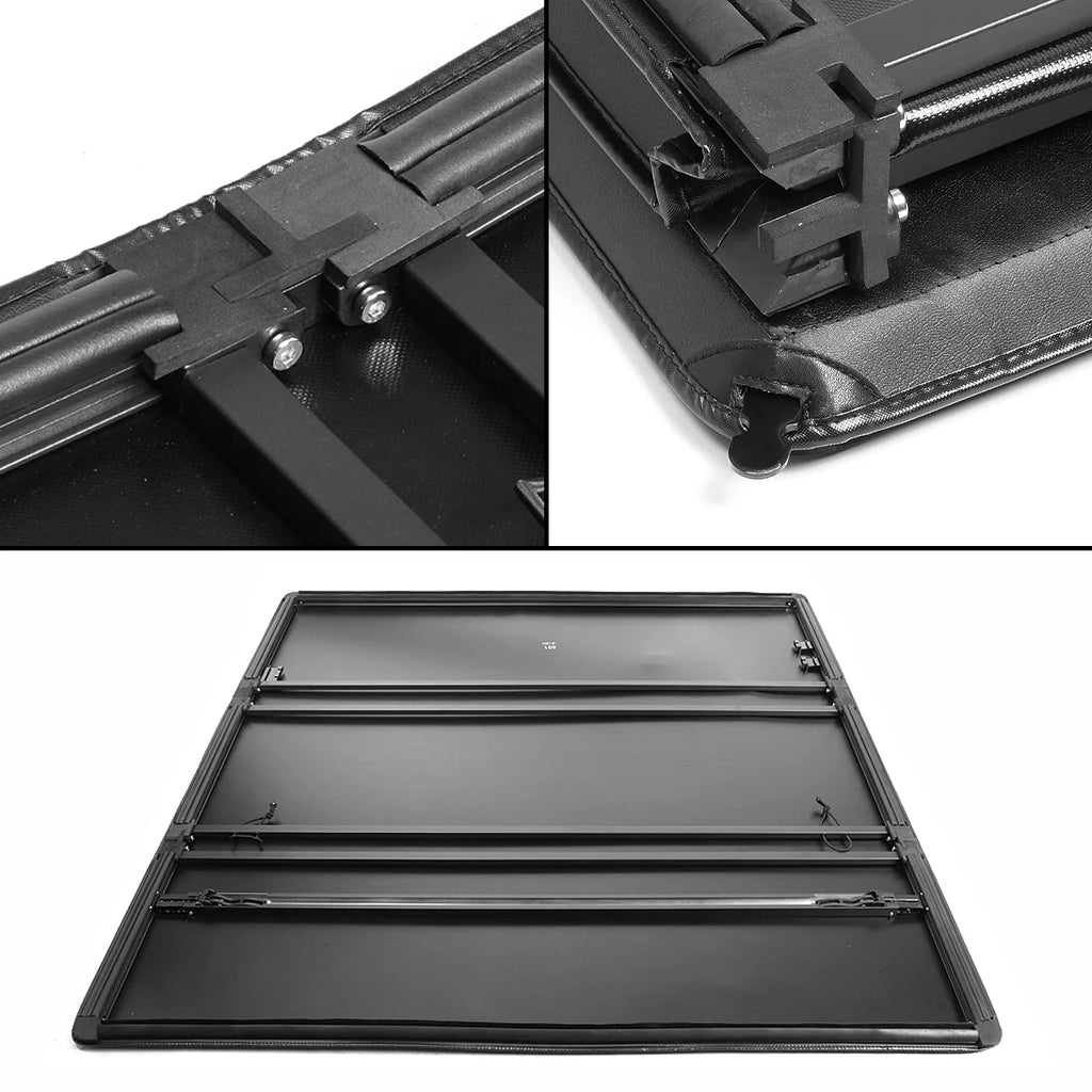 Couvre-caisse pliant en 3 sections Auto Drive Soft pour Silverado/Sierra 1500 2004-2013 avec caisse de 5,75 pi