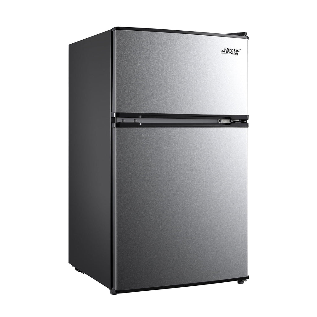 Mini-réfrigérateur Arctic King de 3,2 pi³, à deux portes avec congélateur, en acier inoxydable, certifié Energy Star