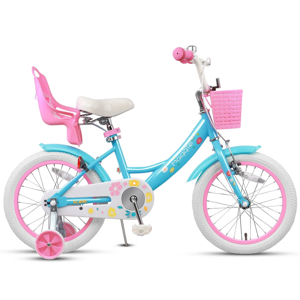 Vélo pour filles Glerc Maggie de 12 pouces pour enfants de 2 à 4 ans, Pêche