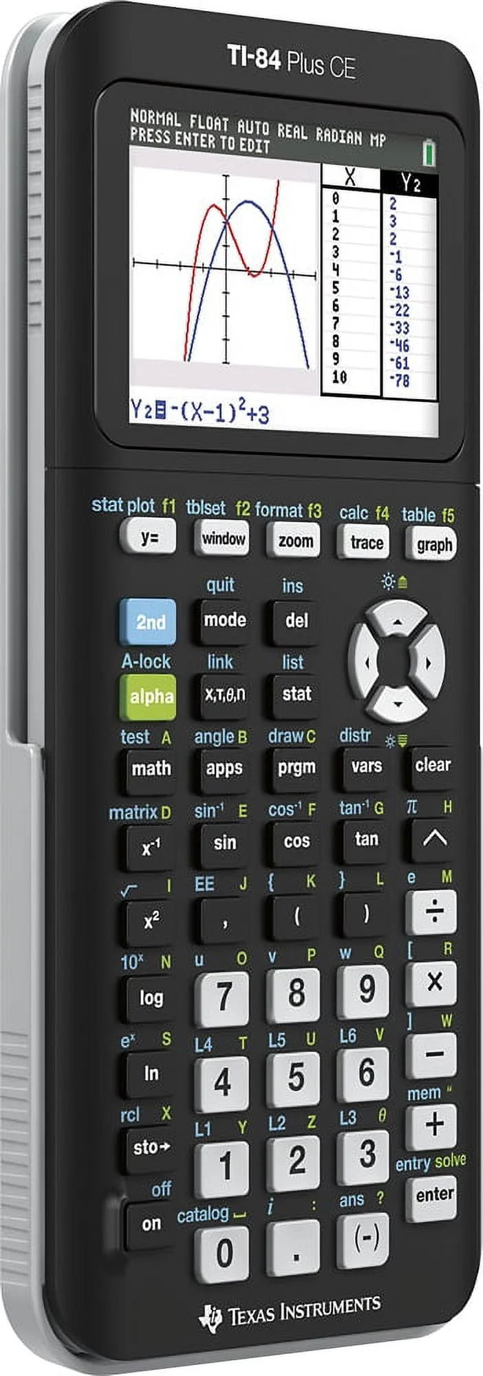 Calculatrice graphique Texas Instruments Ti-84 Plus CE, noire, 7,5 pouces