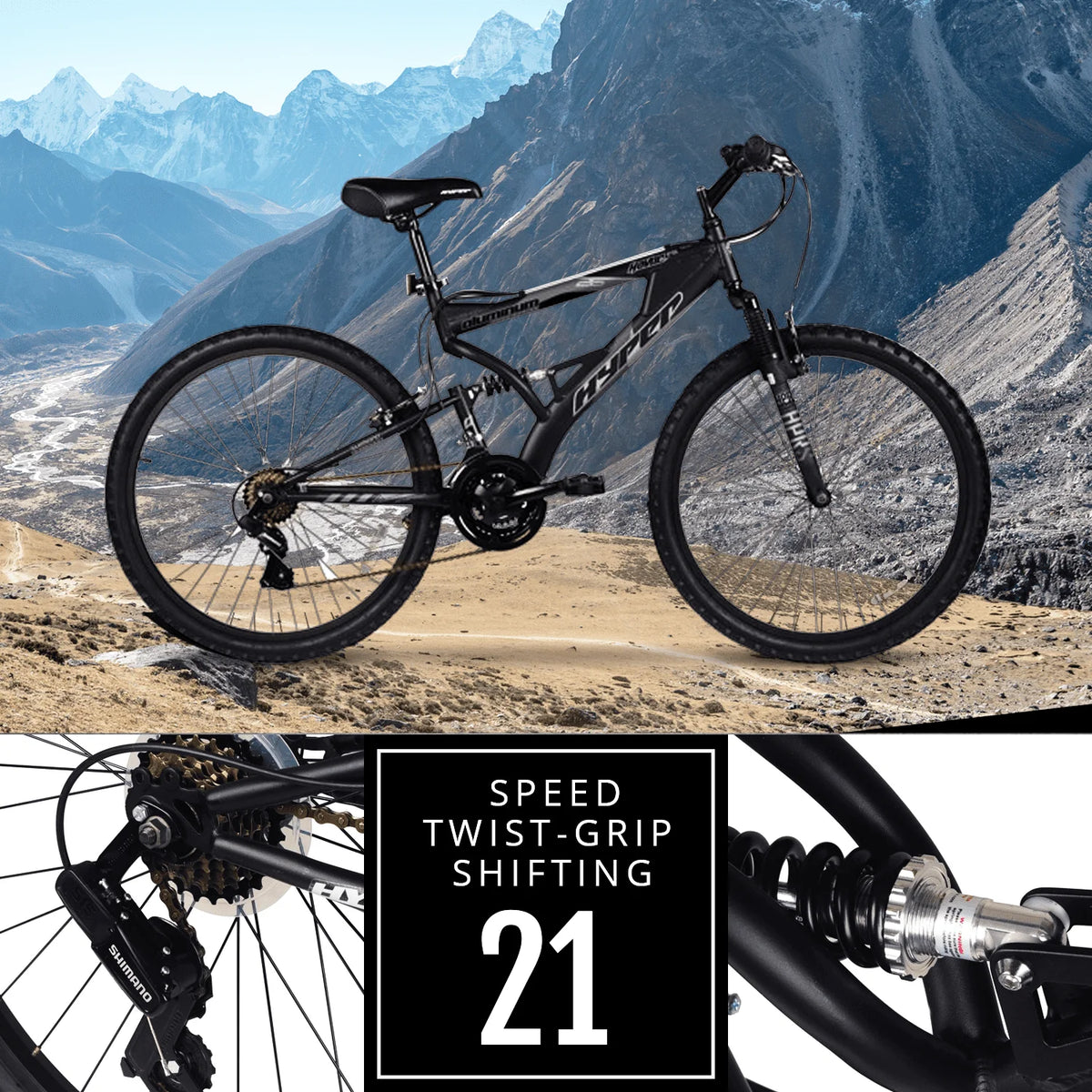 Vélo tout-terrain Hyper Bicycle 26 Havoc pour homme, noir