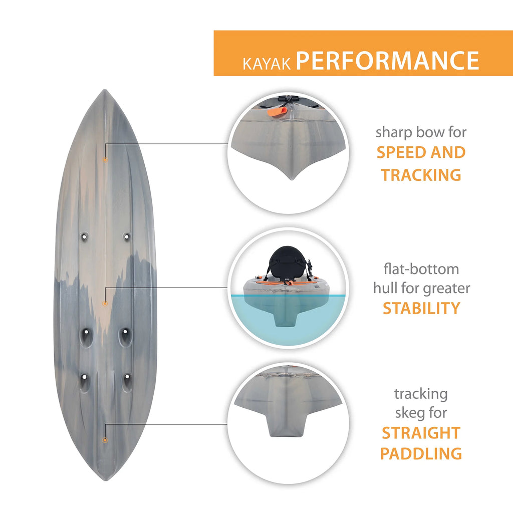 Kayak de pêche Lifetime Tamarack Angler 10 pi, Volcano Fusion (91340)