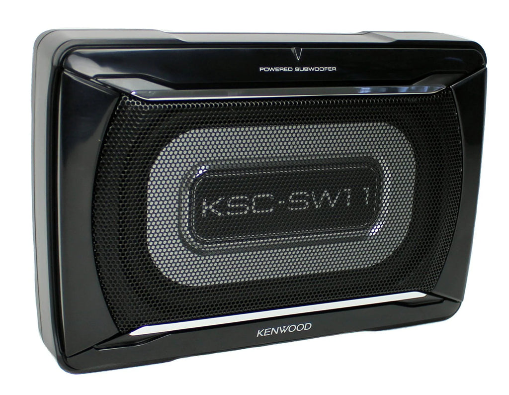 Caisson de basses compact amplifié Kenwood KSC-SW11 de 150 watts avec télécommande