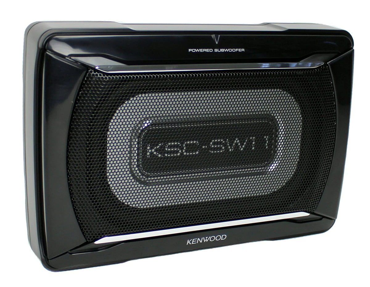 Caisson de basses compact amplifié Kenwood KSC-SW11 de 150 watts avec télécommande