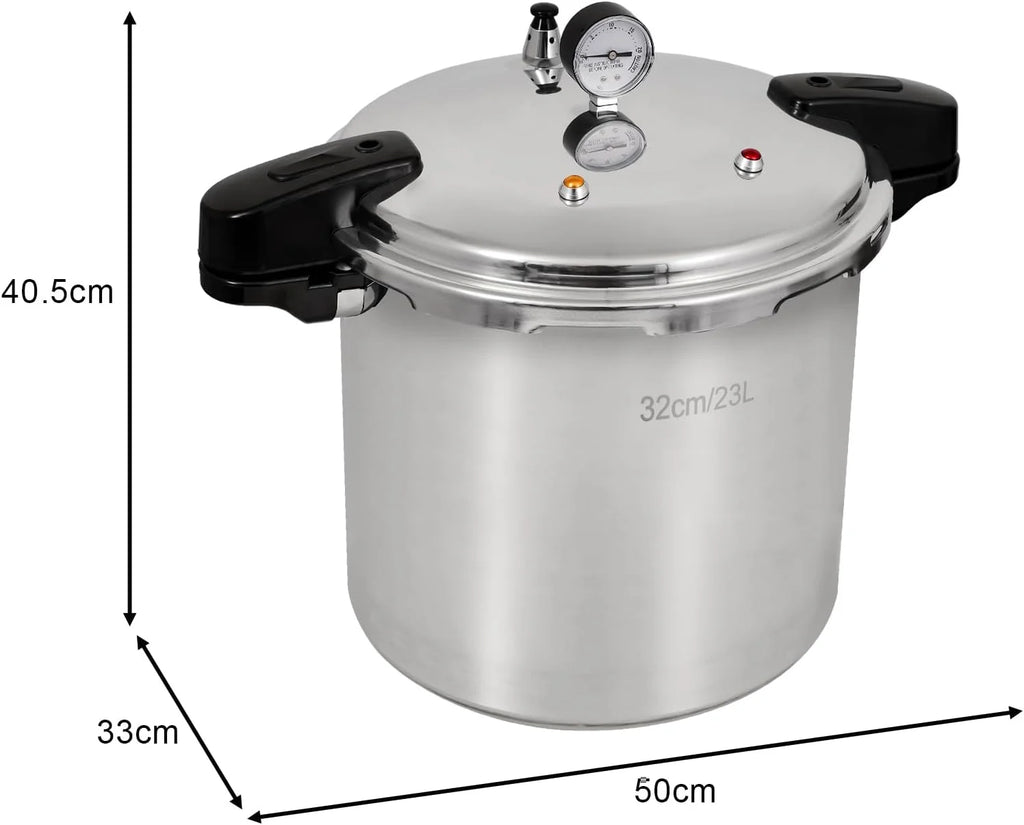 Marmite électrique UNIFULL de 24 pintes/23 litres, autocuiseur avec manomètre, soupape de décompression à 15 PSI et joint d’étanchéité