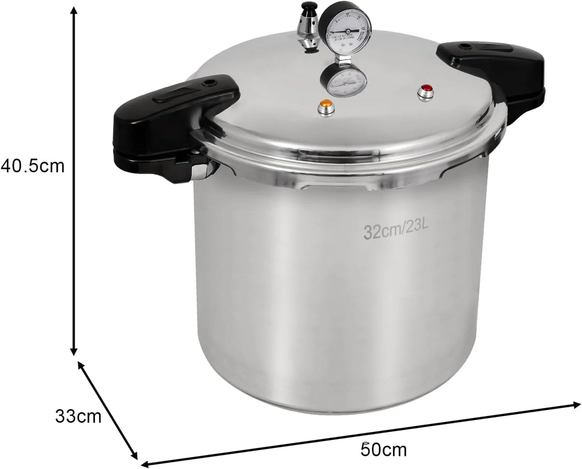 Marmite électrique UNIFULL de 24 pintes/23 litres, autocuiseur avec manomètre, soupape de décompression à 15 PSI et joint d’étanchéité