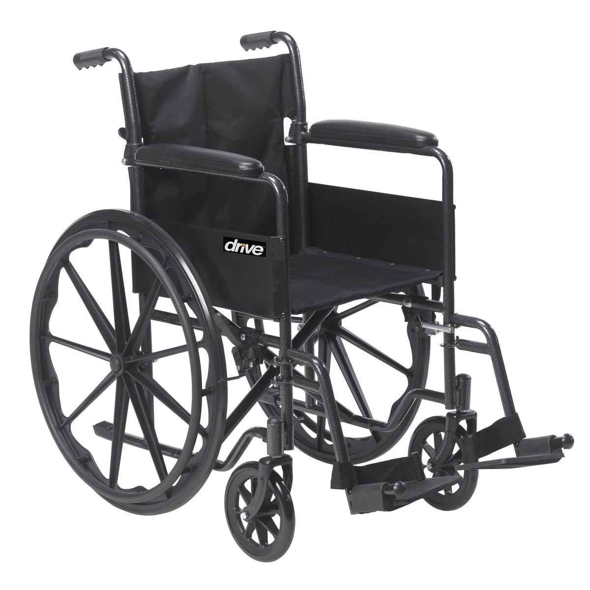 Fauteuil roulant Silver Sport 1 avec accoudoirs complets et repose-pieds amovible et rabattable