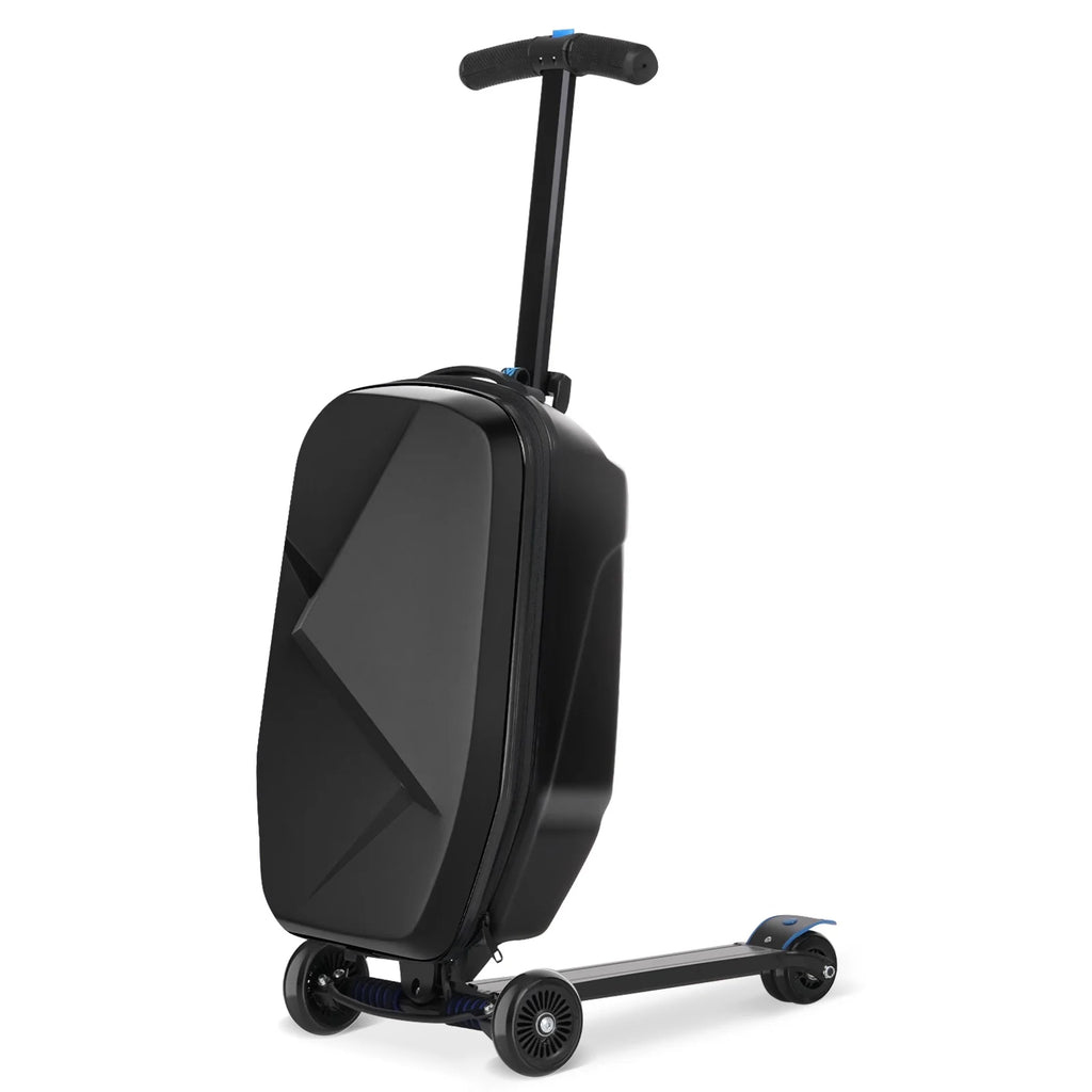 Valise à roulettes Advwin pour enfants et adultes, valise rigide sur laquelle les enfants de 4 à 15 ans peuvent rouler, bagage cabine multifonction léger et pliable avec roulettes, pour enfants et adolescents, rose