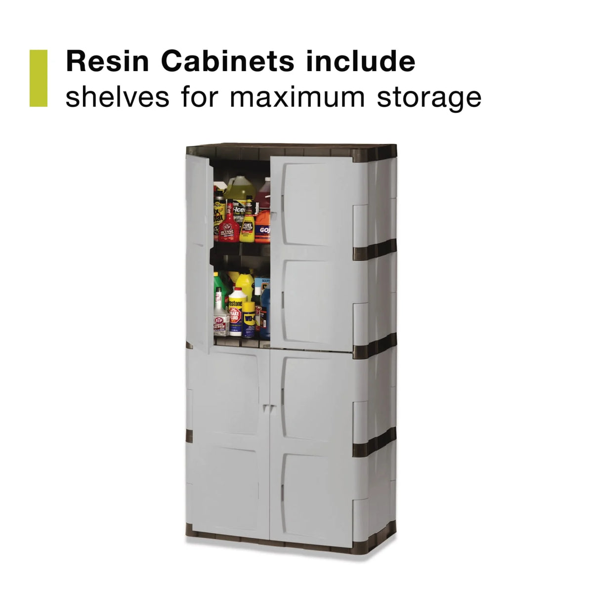 Armoire de rangement verticale Rubbermaid pour garage, à deux portes pleines, 27 pi³