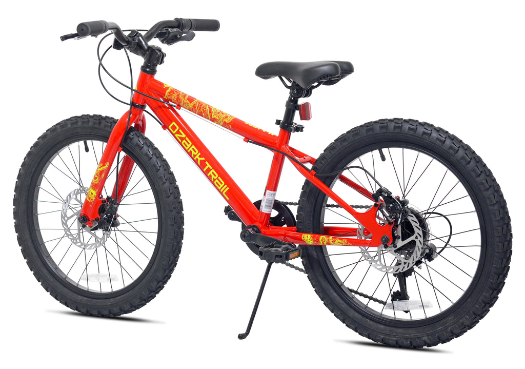 20 VTT Ozark Trail Vibe, 7 vitesses, pour cycliste de 1,20 m à 1,63 m, rouge, enfant/préado/ado, unisexe