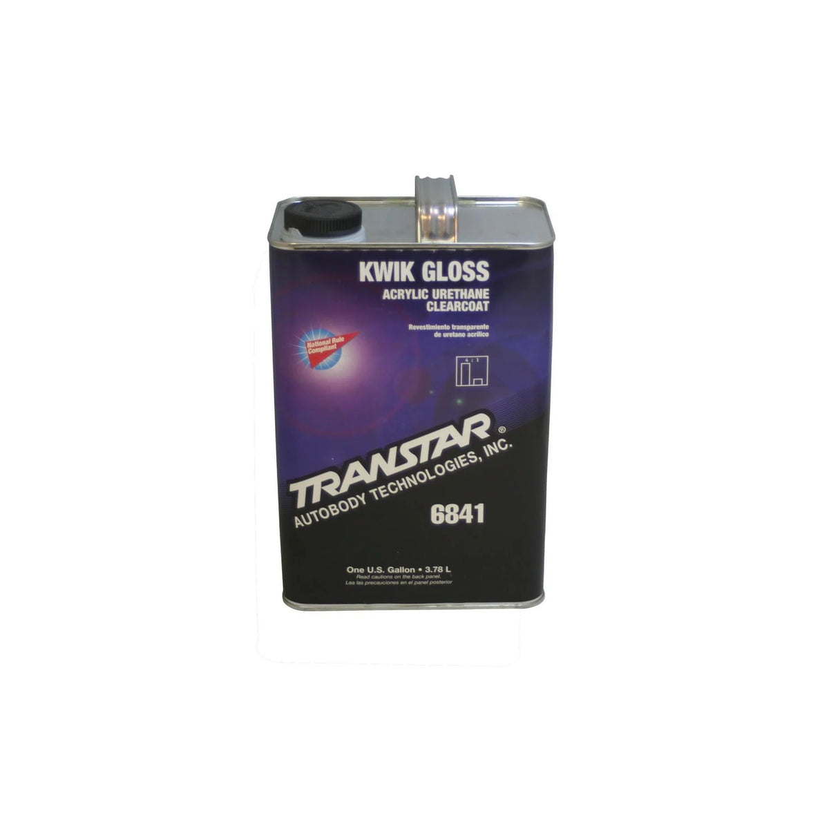 TRANSTAR 6841 Vernis transparent acrylique uréthane, pot de 1 gal, brillant, mélange 4:1