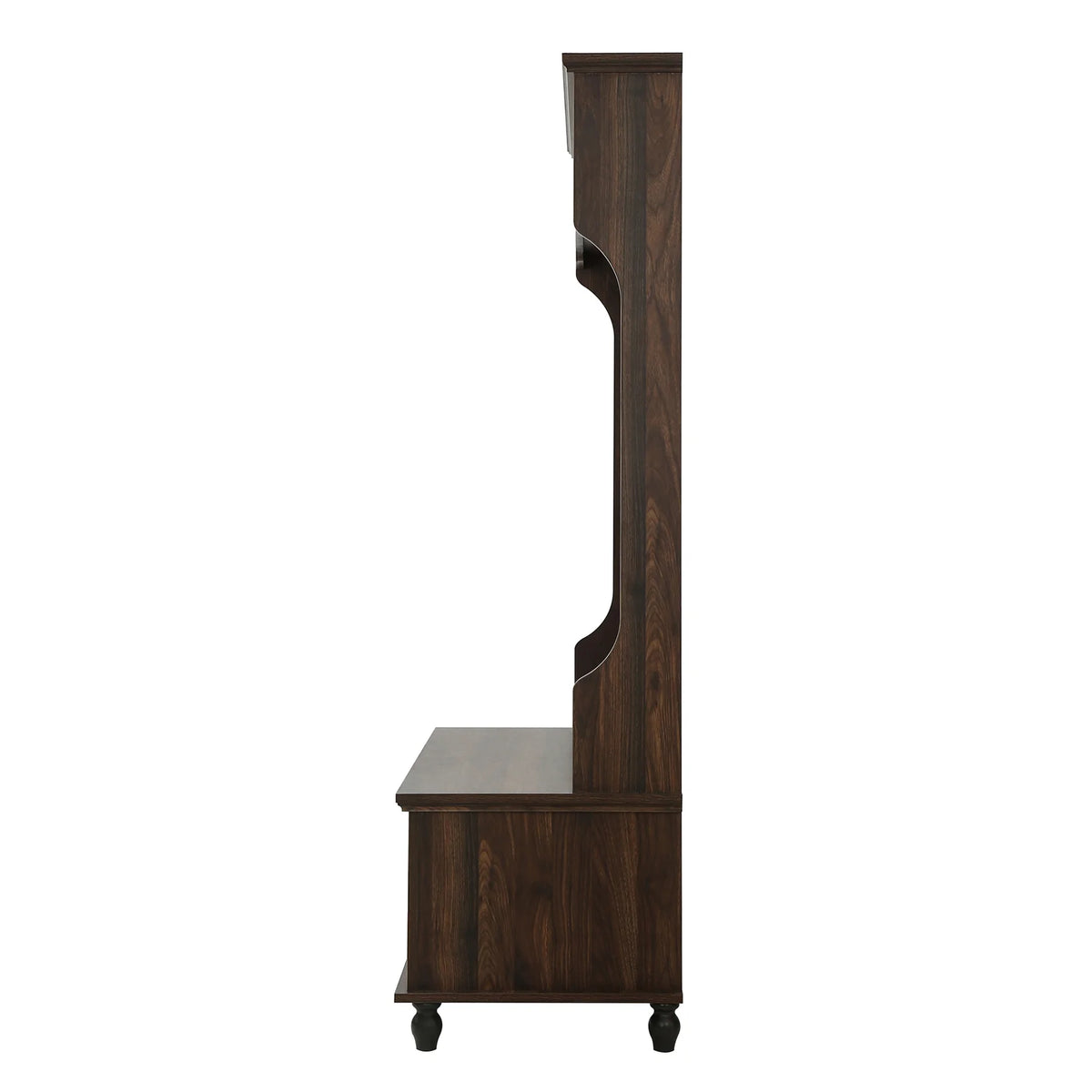 Vestiaire d’entrée avec banc rembourré et patères, banc d’entrée avec 3 crochets, 3 étagères ouvertes, 2 tiroirs et placards de rangement, banc de vestibule avec rangements et crochets pour entrée, vestibule ou couloir (beige)