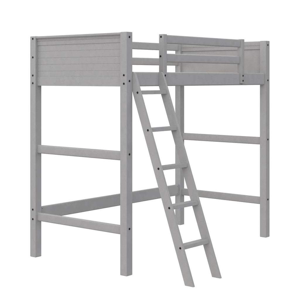 Lit mezzanine simple Your Zone Kiarah avec échelle, blanc