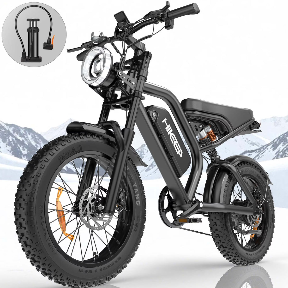 Vélo électrique pour adultes, pneus larges de 20 pouces, vitesse max. de 32 mi/h, VTT électrique de 1 500 W en crête, 48 V, 15 Ah, UL2849