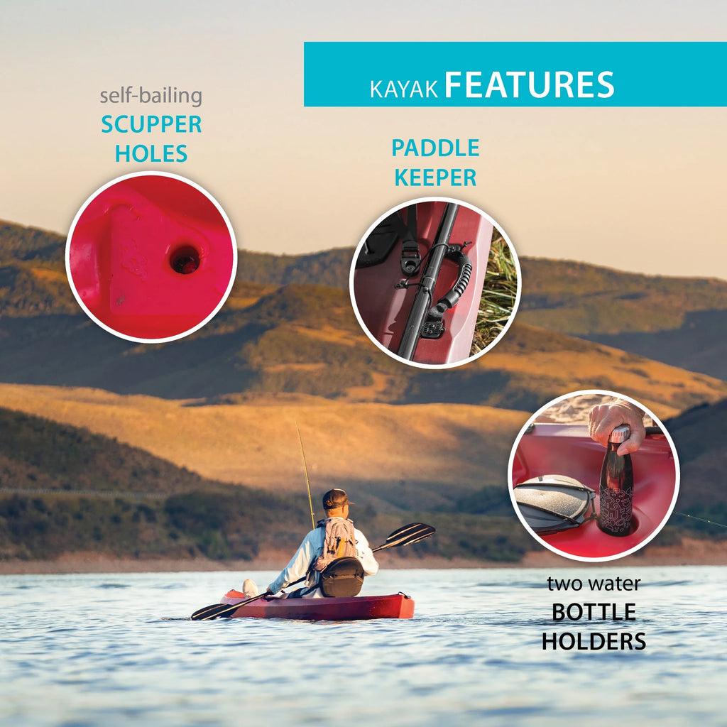 Kayak de pêche Lifetime Tamarack Angler 10 pi, Volcano Fusion (91340)