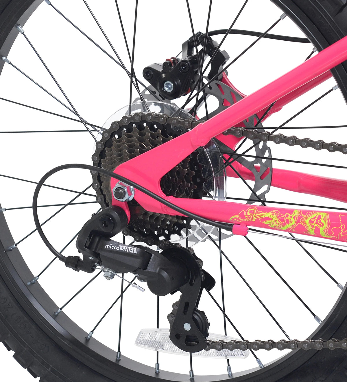 20 VTT Ozark Trail Vibe, 7 vitesses, pour cycliste de 1,20 m à 1,63 m, rose, enfant/préado/ado, unisexe