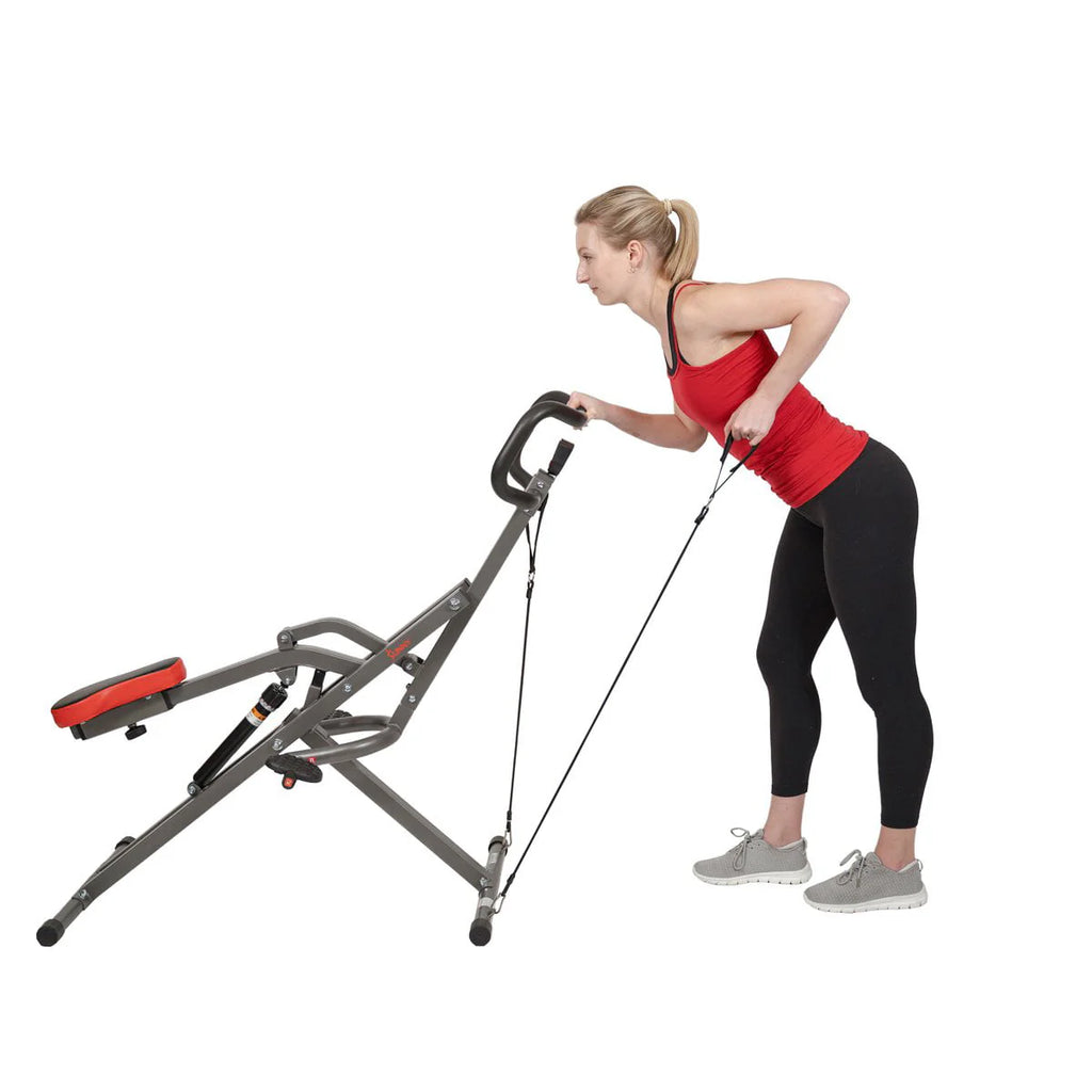 Sunny Health & Fitness Row-N-Ride PRO Appareil d’assistance aux squats pour un entraînement complet des fessiers, des cuisses et des jambes, SF-A020052