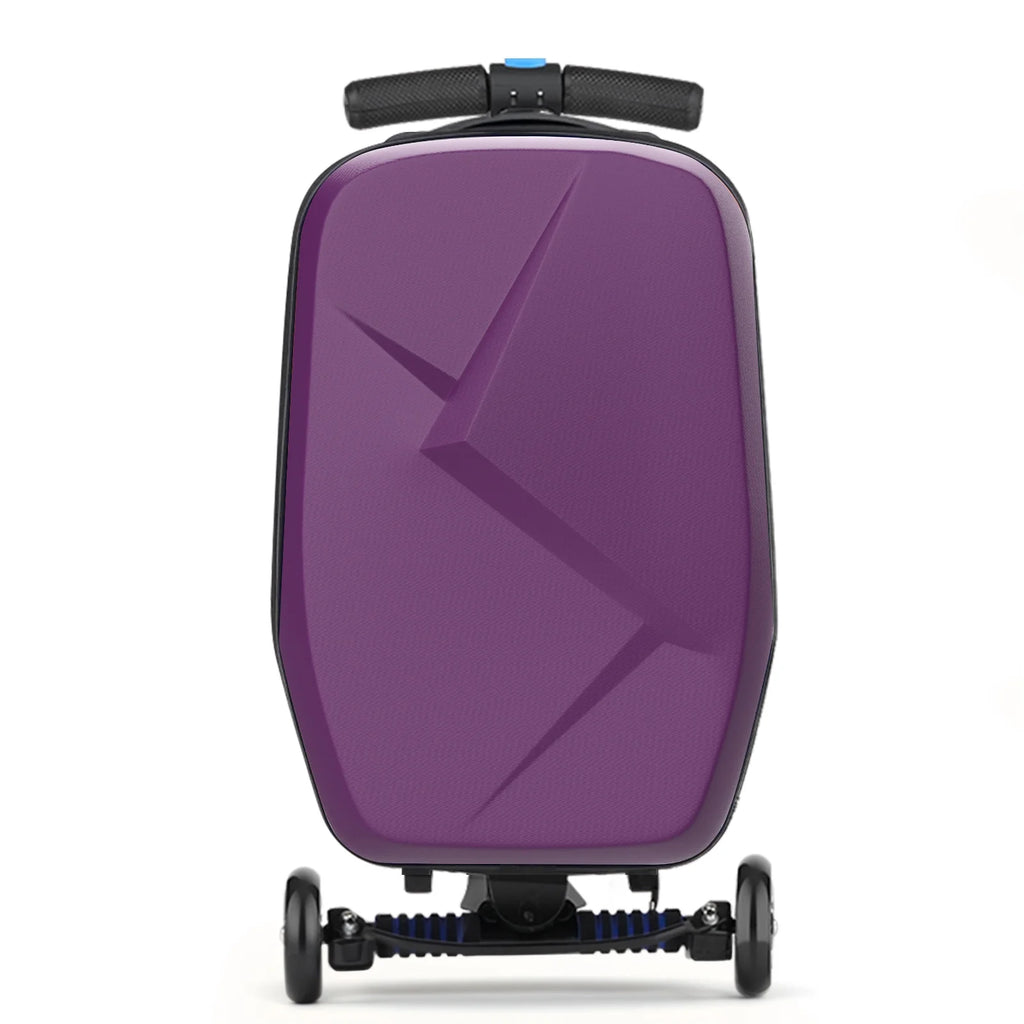 Valise à roulettes Advwin pour enfants et adultes, valise rigide sur laquelle les enfants de 4 à 15 ans peuvent rouler, bagage cabine multifonction léger et pliable avec roulettes, pour enfants et adolescents, rose