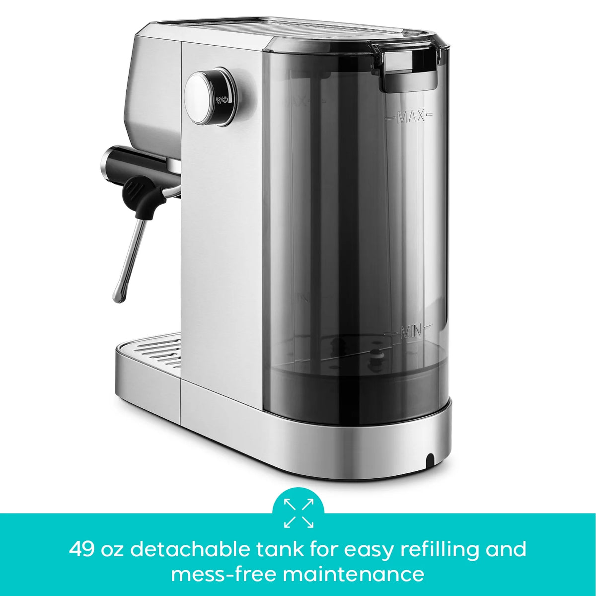 CASABREWS 3700 Essential Machine à expresso et cafetière 20 bars, Acier inoxydable