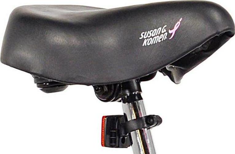 Vélo de fille cruiser multi-vitesses Susan G. Komen 24 po. Rose. Blanc et noir