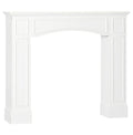 Manteau de cheminée moderne, encadrement de cheminée avec motif décoratif, largeur intérieure 29, blanc